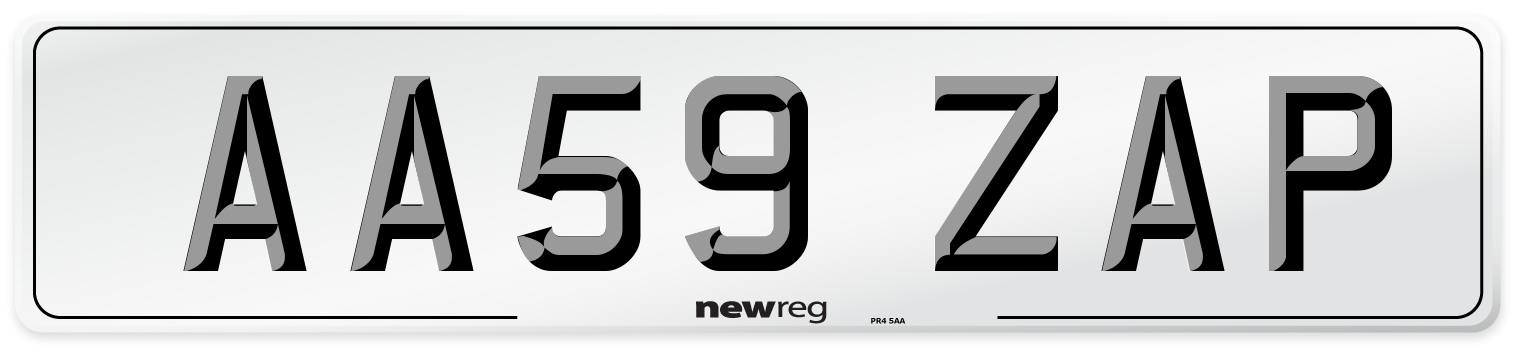 AA59 ZAP Number Plate from New Reg